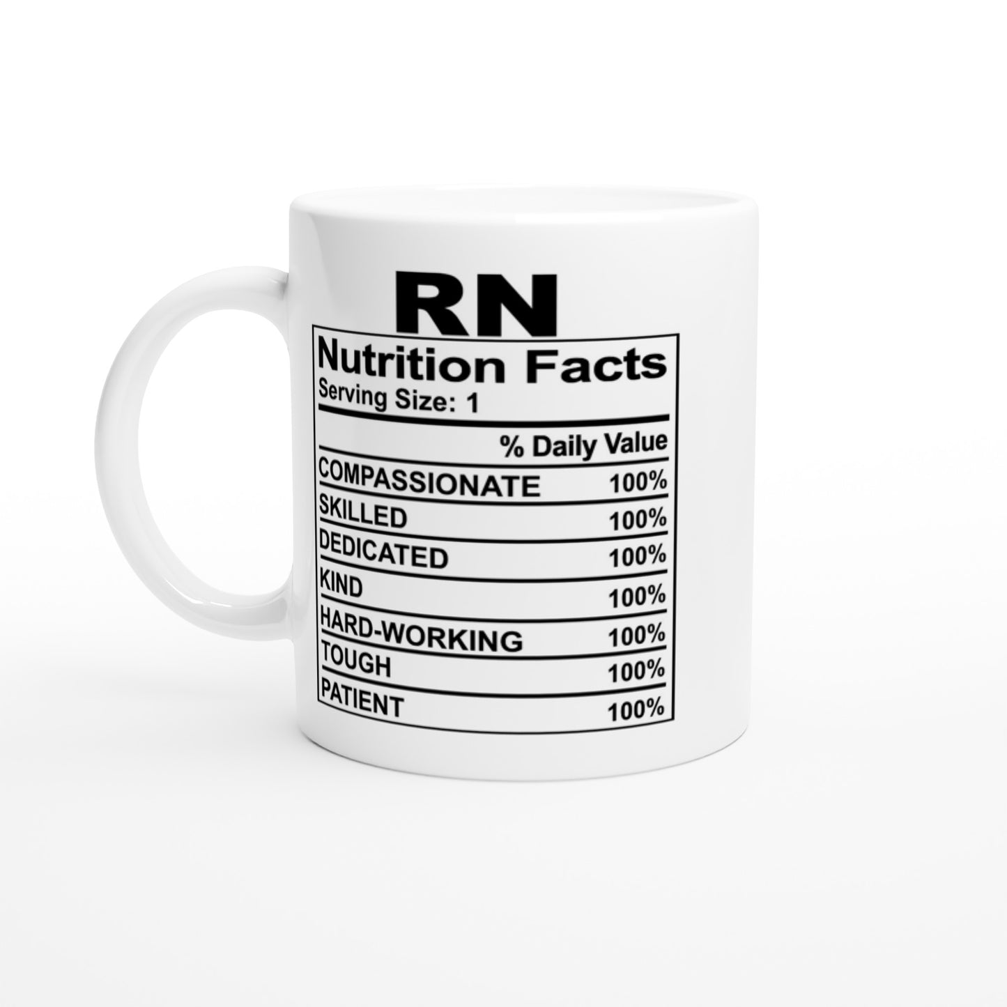 RN nutrition facts Nursing Nurse Medical Coffee Mug