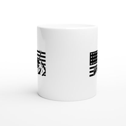 US Flag Deer Hunting Coffee Mug F