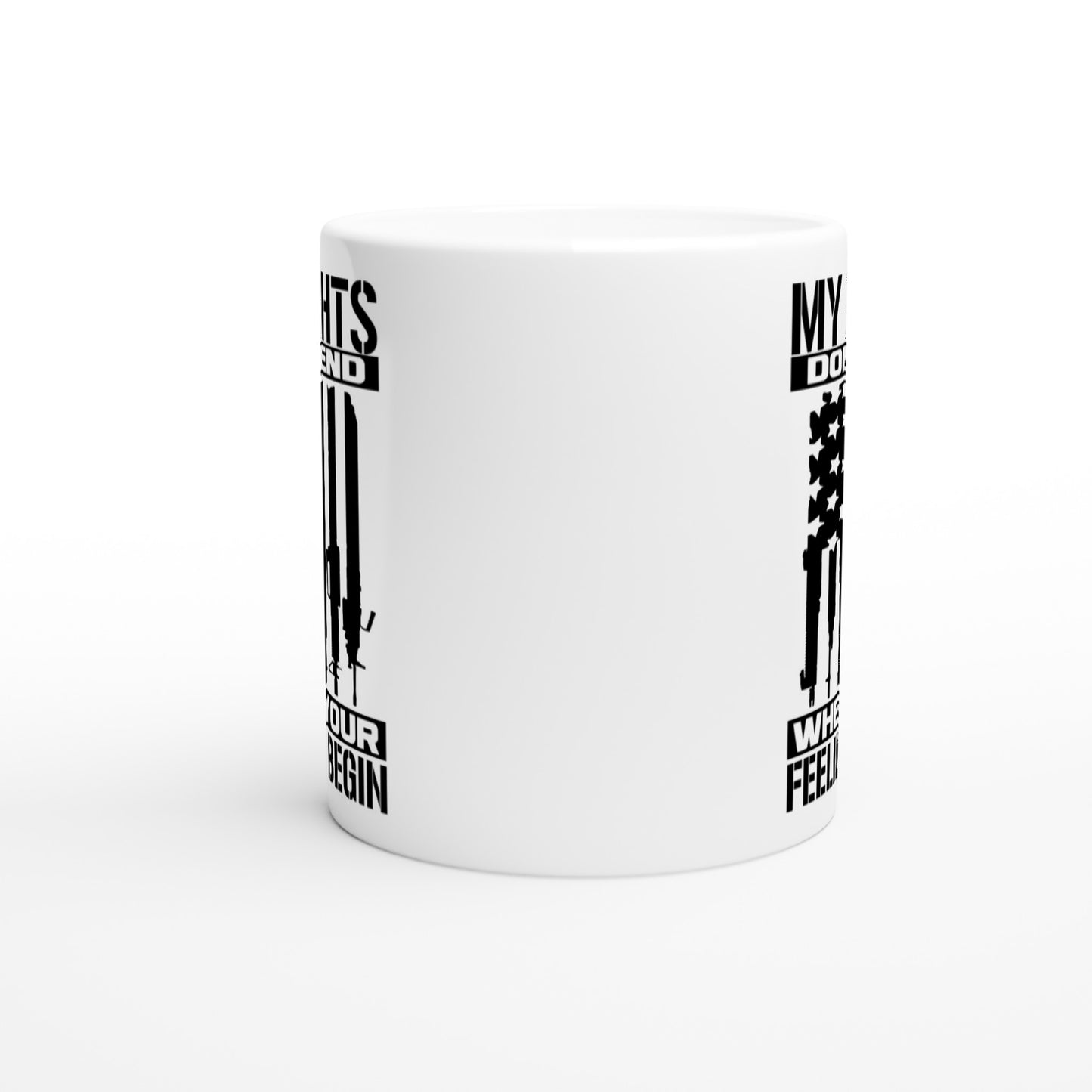 My rights don't end Patriotic/2nd Amendment Coffee Mug