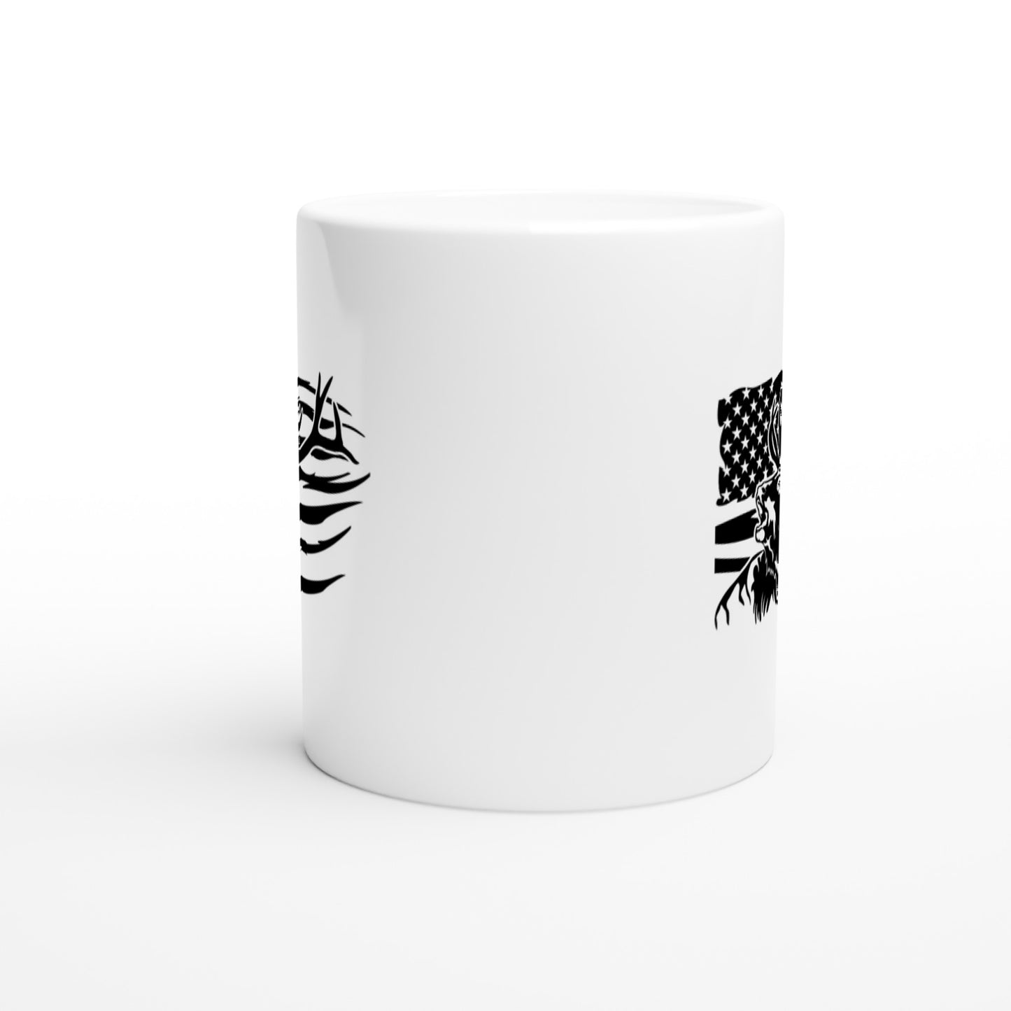 US Flag Elk Hunting Coffee Mug