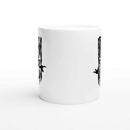 US Flag Deer Ducks and Fish Hooks Hunting Coffee Mug