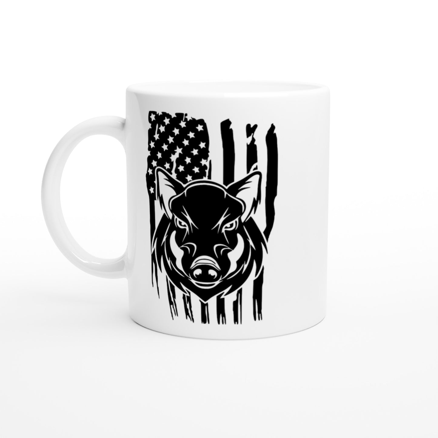 US Flag Hog Hunting Coffee Mug