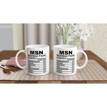 MSN nutrition facts Nursing Nurse Medical Coffee Mug