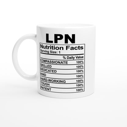 LPN nutrition facts Nursing Nurse Medical Coffee Mug
