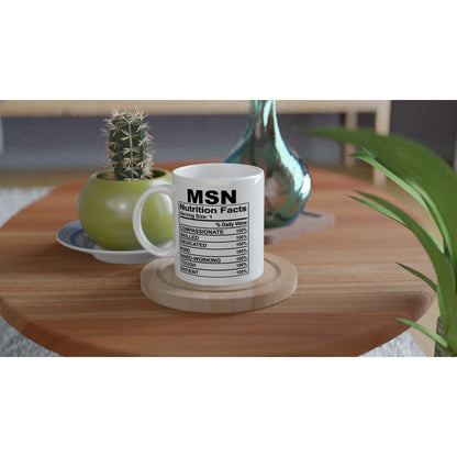MSN nutrition facts Nursing Nurse Medical Coffee Mug