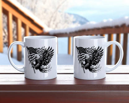American Flag Eagle Patriotic, 2nd Amendment Coffee Mug C