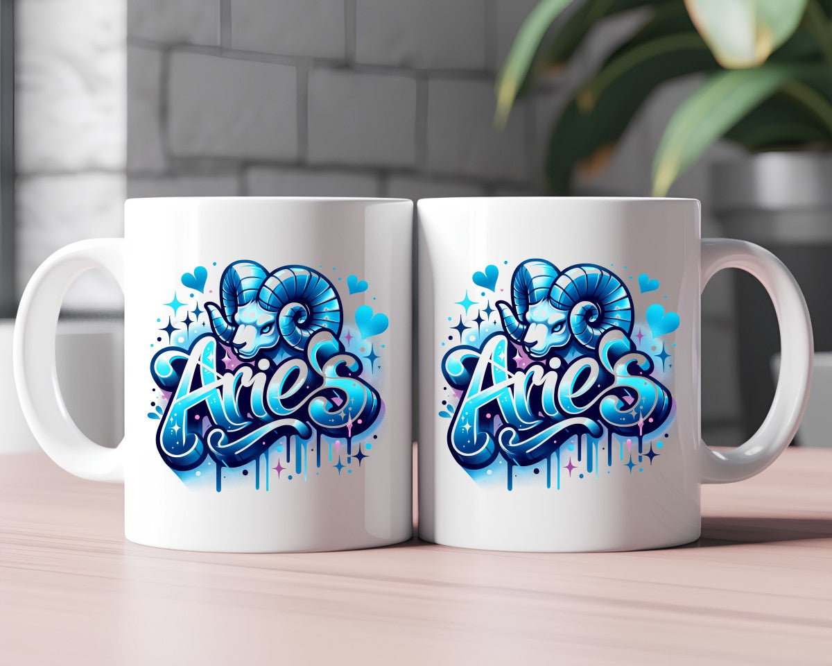 Aries Zodiac Astrology Signs Coffee Mug B