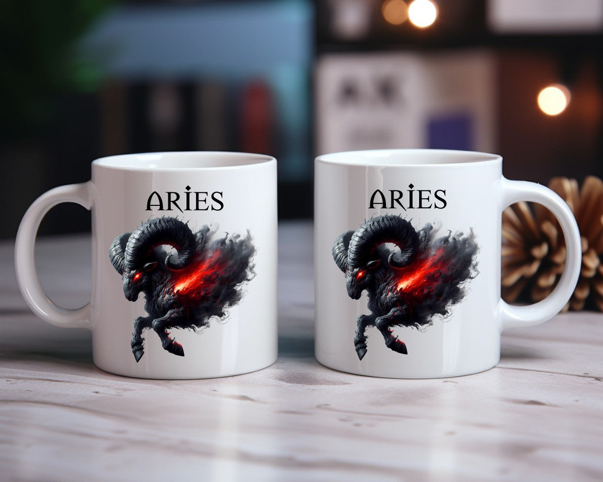 Aries Zodiac Astrology Signs Coffee Mugs