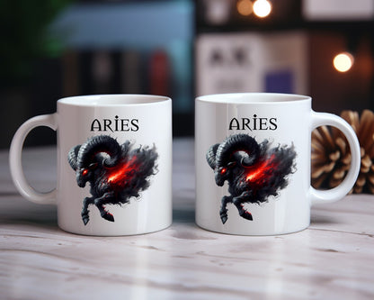 Aries Zodiac Astrology Signs Coffee Mugs