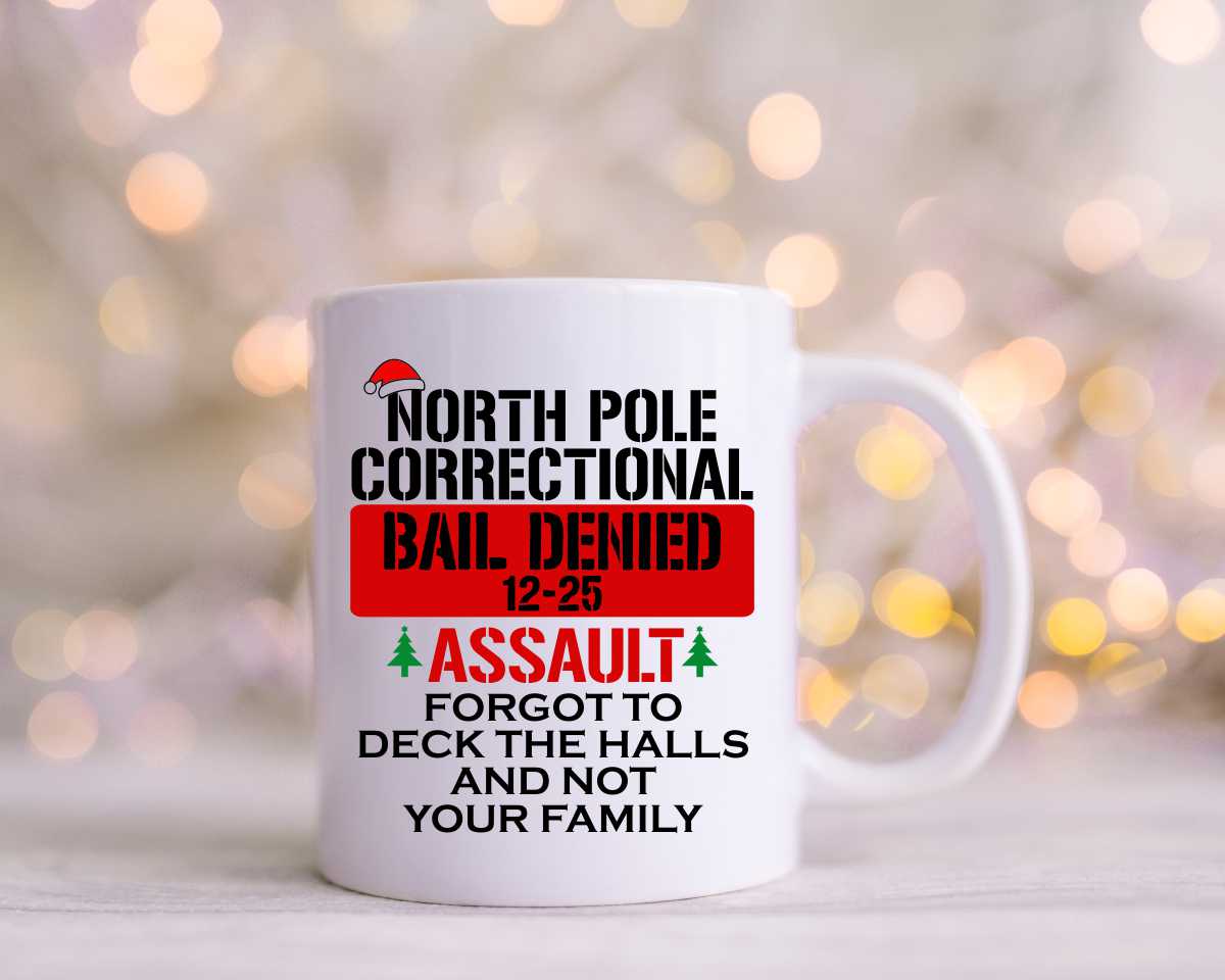 North Pole Correctional Assault Christmas Coffee Mug