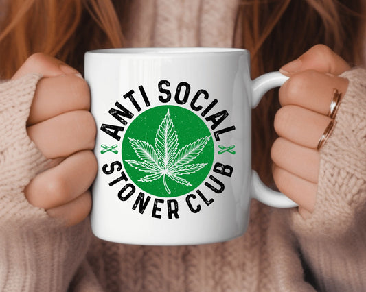 Anti Social Stoners Club Marijuana Weed Coffee Mugs