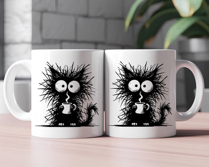 Anxiety Cat Saying, Quote Coffee Mug