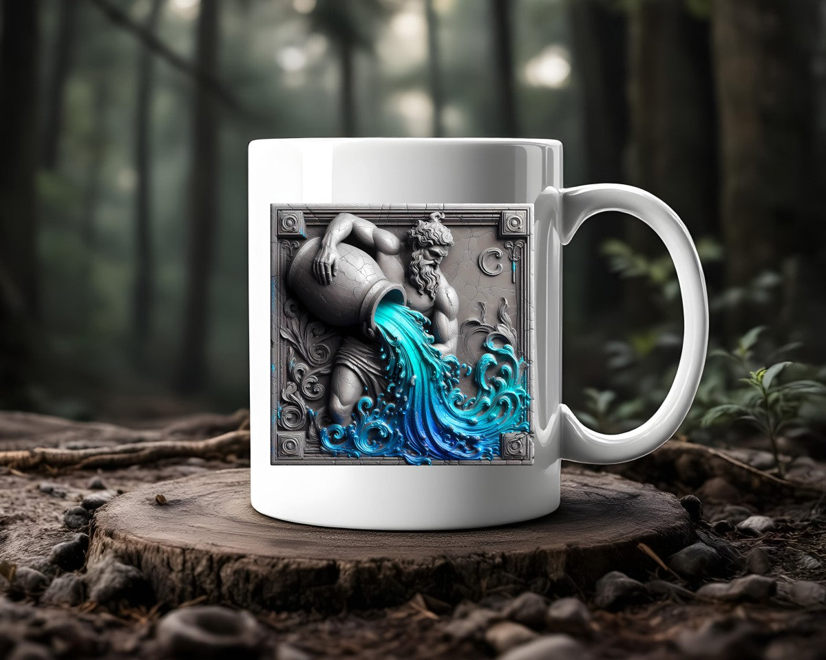 Aquarius Zodiac Astrology Sign Coffee Mug C