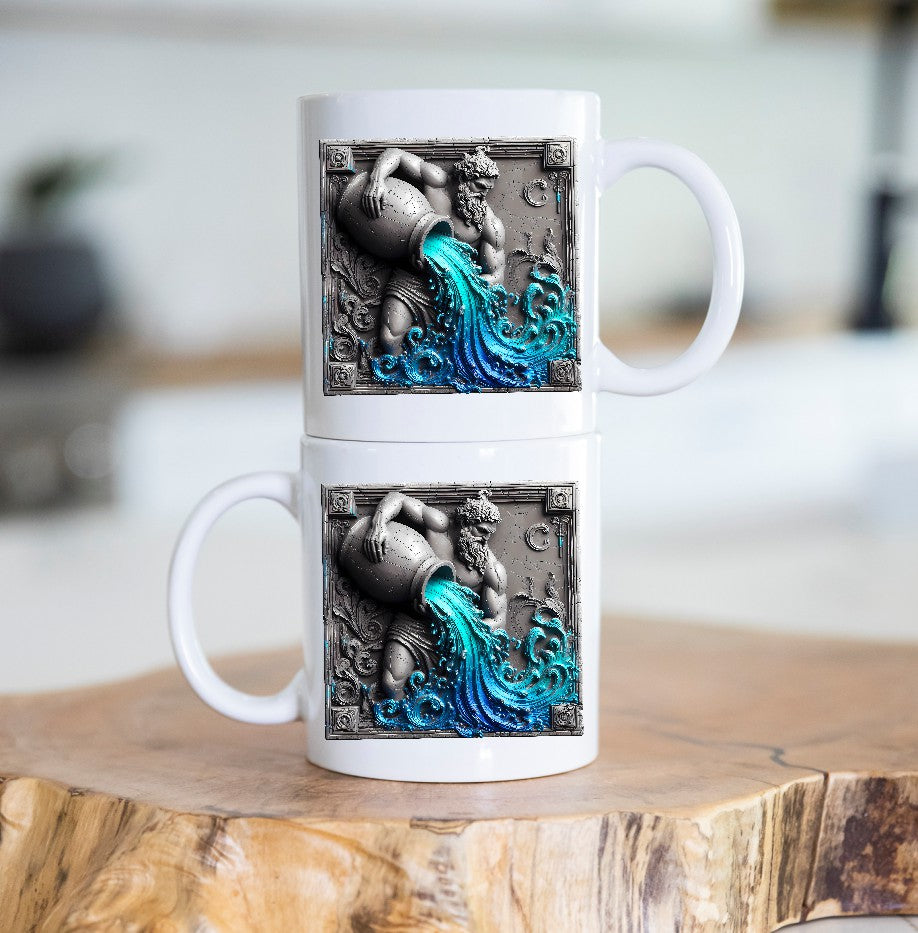 Aquarius Zodiac Astrology Sign Coffee Mug C
