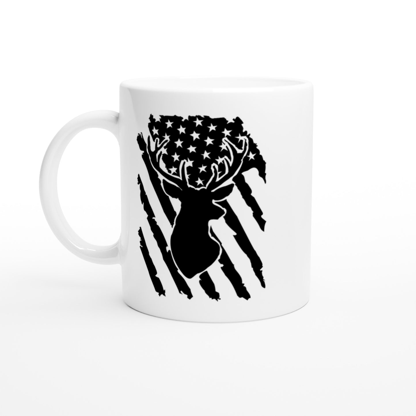 US Flag Deer Hunting Coffee Mug E