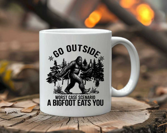 Bigfoot Eats You Camping Coffee Mug