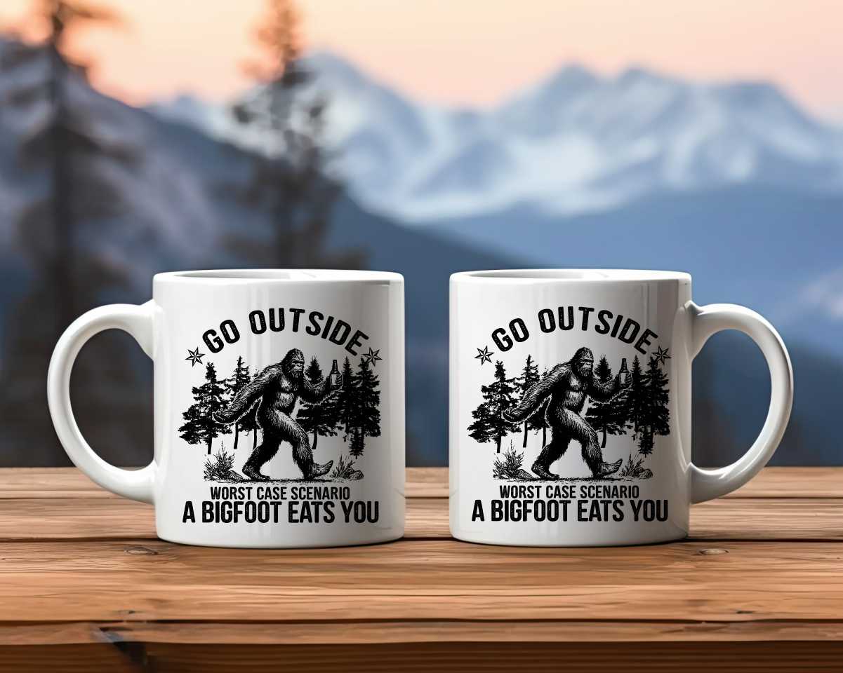 Bigfoot Eats You Camping Coffee Mug