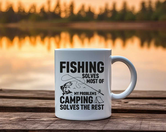 Camping Solves The Rest Camping Coffee Mug