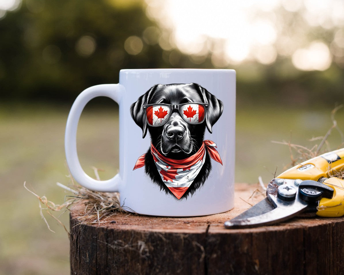 Dog Canada Sunglasses Hunting Coffee Mug
