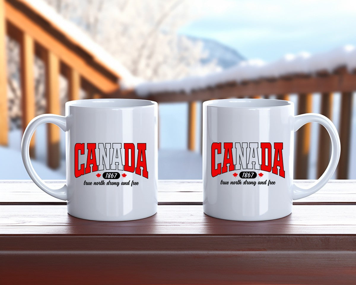 Canada True North Strong And Free Canada Coffee Mug
