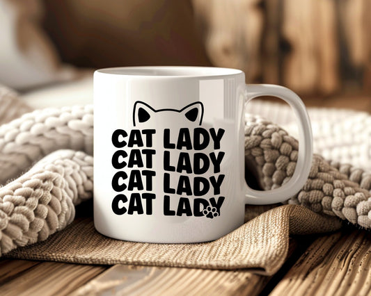 Cat Lady Cat Saying, Quote Coffee Mug