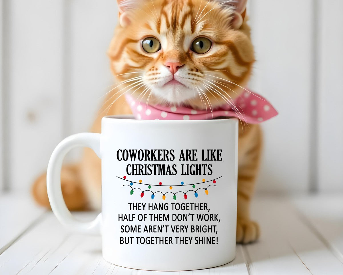Coworkers Are Like Christmas Lights Office Work Humor Coffee Mug
