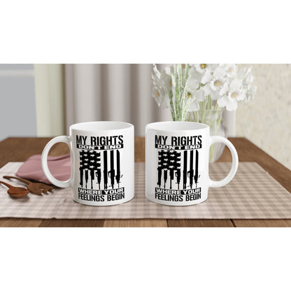 My rights don't end Patriotic/2nd Amendment Coffee Mug
