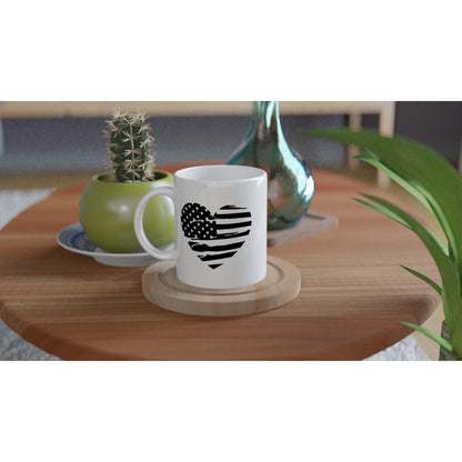USA flag heart Patriotic/2nd Amendment Coffee Mug