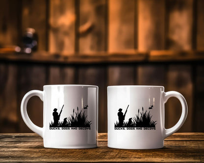 Dog, Ducks And Decoys Hunting Coffee Mug