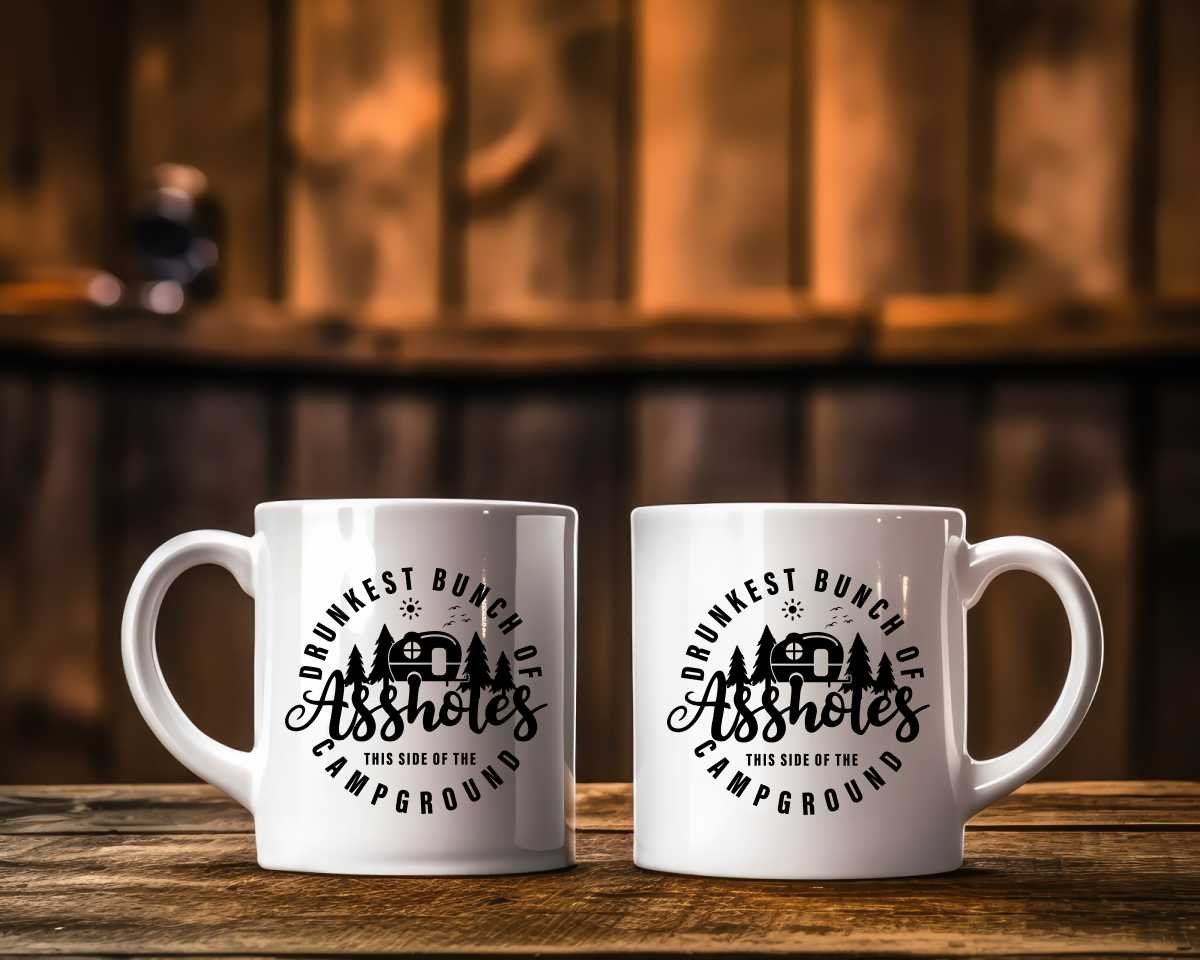 Drunkest Bunch Of A-Holes Camping Coffee Mug