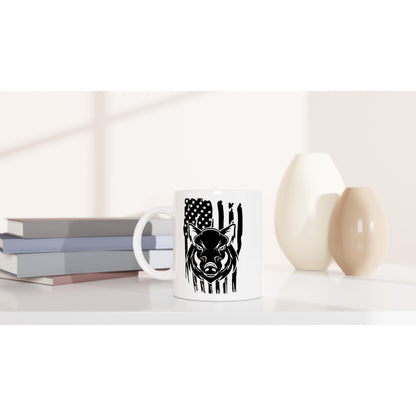 US Flag Hog Hunting Coffee Mug