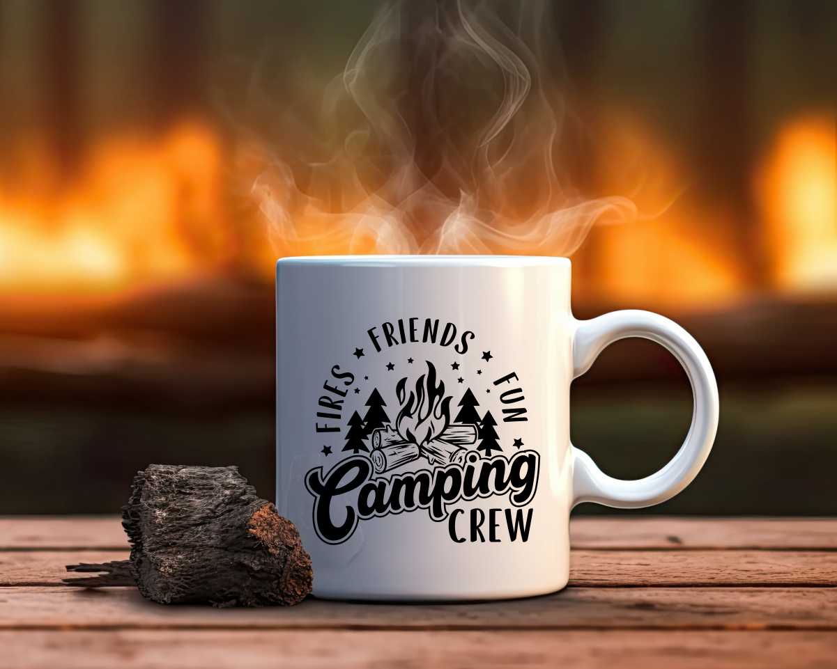 Fires Friends Fun Camping Crew Camping Coffee Mug