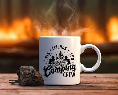 Fires Friends Fun Camping Crew Camping Coffee Mug