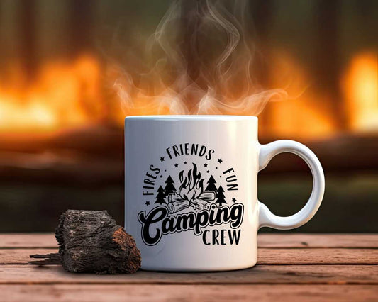 Fires Friends Fun Camping Crew Camping Coffee Mug