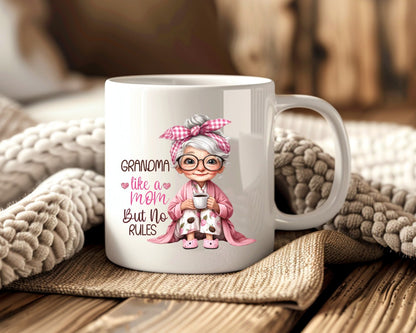 Grandma Like A Mom But No Rules Grandma Coffee Mug