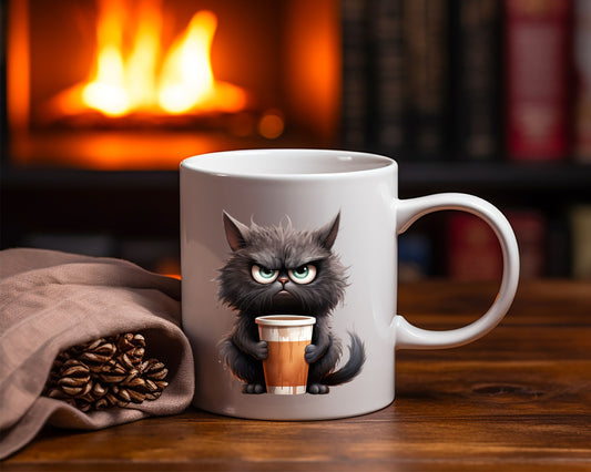Grumpy Cat Saying, Quote Coffee Mug B