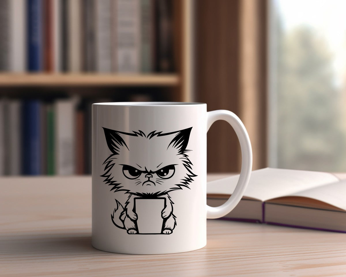 Grumpy Cat Coffee Cat Saying, Quote Coffee Mug
