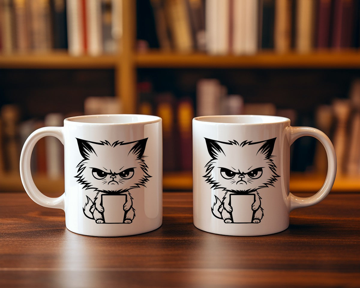 Grumpy Cat Coffee Cat Saying, Quote Coffee Mug