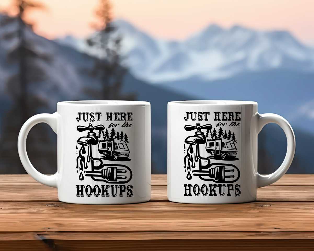 Just Here For The Hookups Camping Coffee Mug