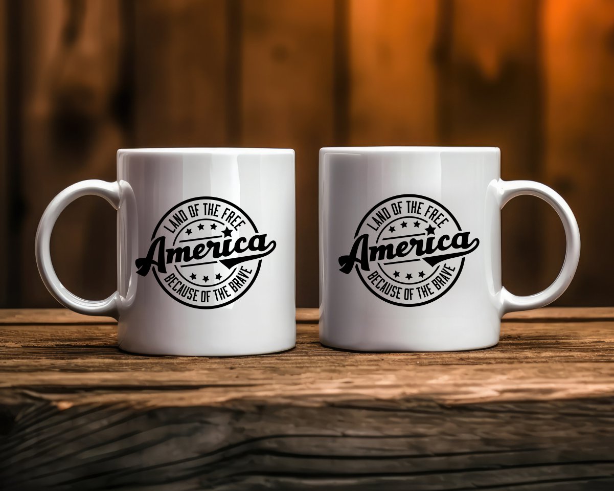 Land of the free... because of the brave Patriotic/2nd Amendment Coffee Mug