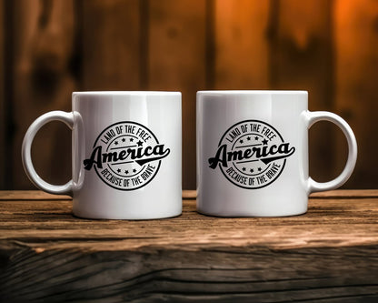 Land of the free... because of the brave Patriotic/2nd Amendment Coffee Mug