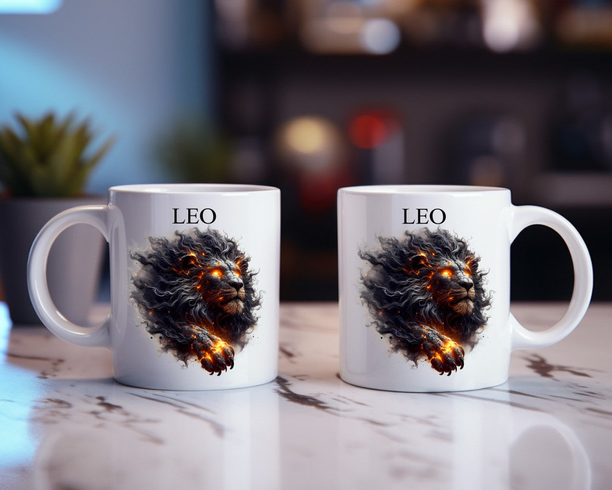 Leo Zodiac Astrology Sign Coffee Mugs