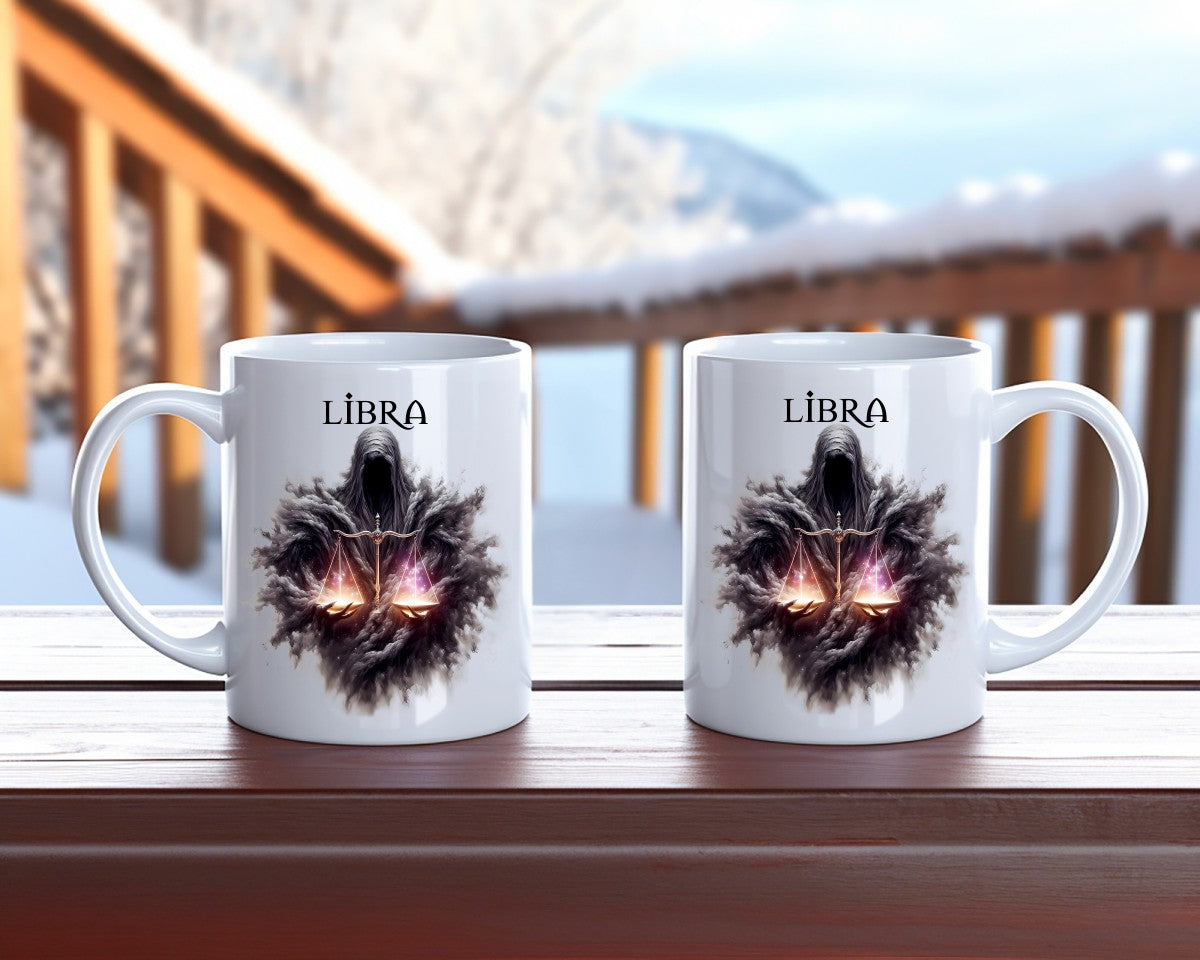 Libra Zodiac Astrology Sign Coffee Mugs