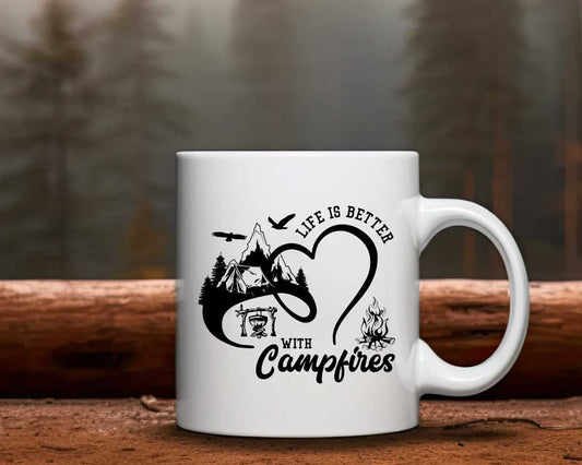 Life Is Better With Campfires Camping Coffee Mug