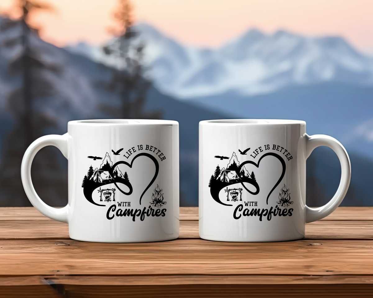Life Is Better With Campfires Camping Coffee Mug