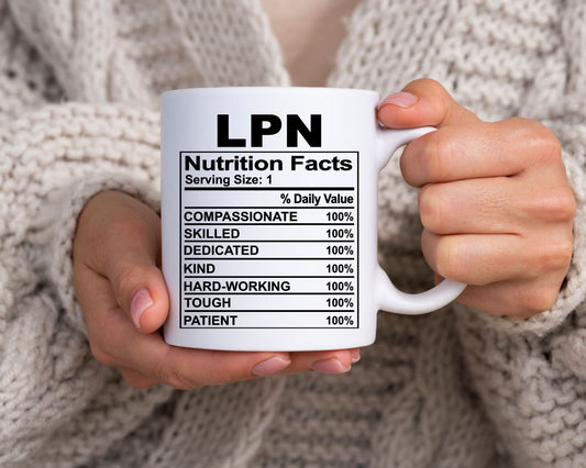 LPN nutrition facts Nursing Nurse Medical Coffee Mug