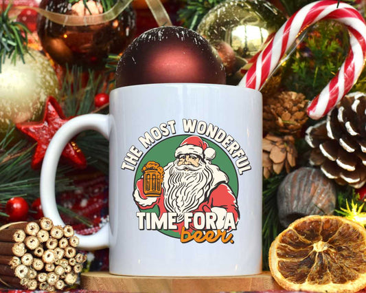 Most Wonderful Time For A Beer Christmas Coffee Mug
