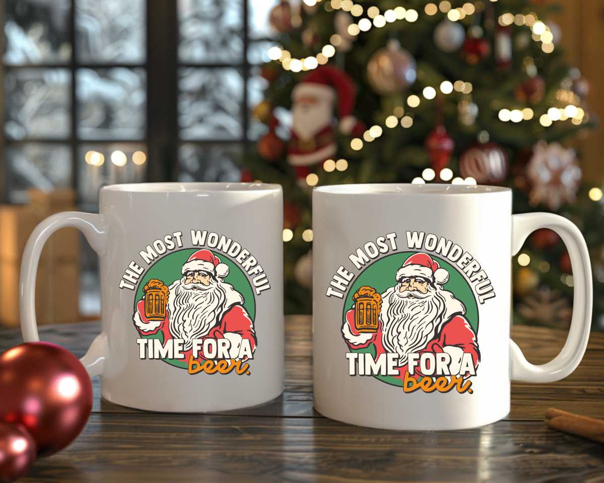 Most Wonderful Time For A Beer Christmas Coffee Mug