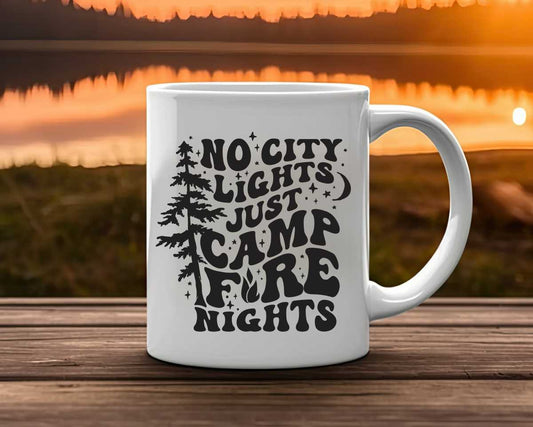 No City Lights Camping Coffee Mug