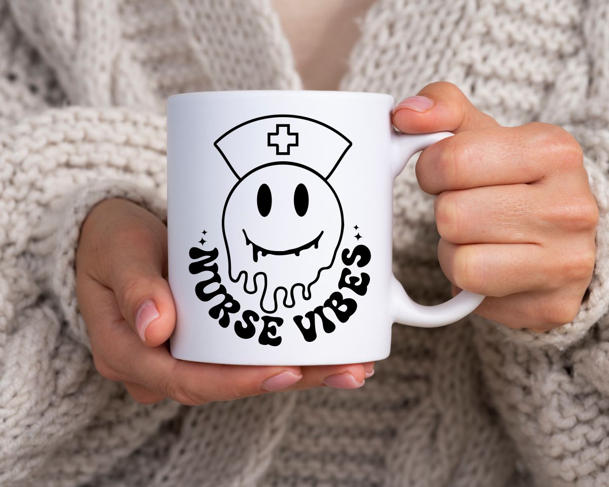 Nurse vibes Nursing Nurse Medical Coffee Mug B